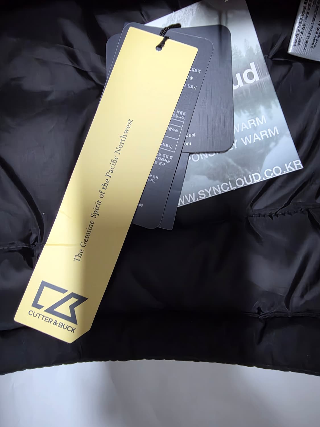커터앤벅 경량패딩 블랙 100 (실측 67/54) 상품이미지3