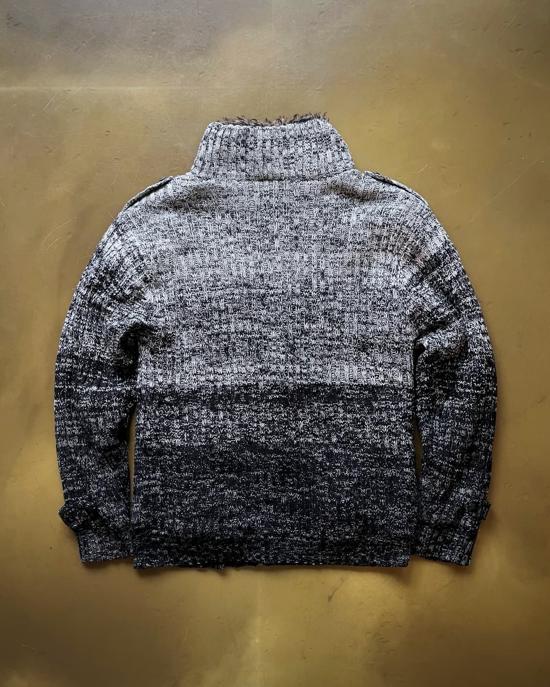 90-00s TRENZA Fur Trim Gothic Knit Zipup 상품이미지10