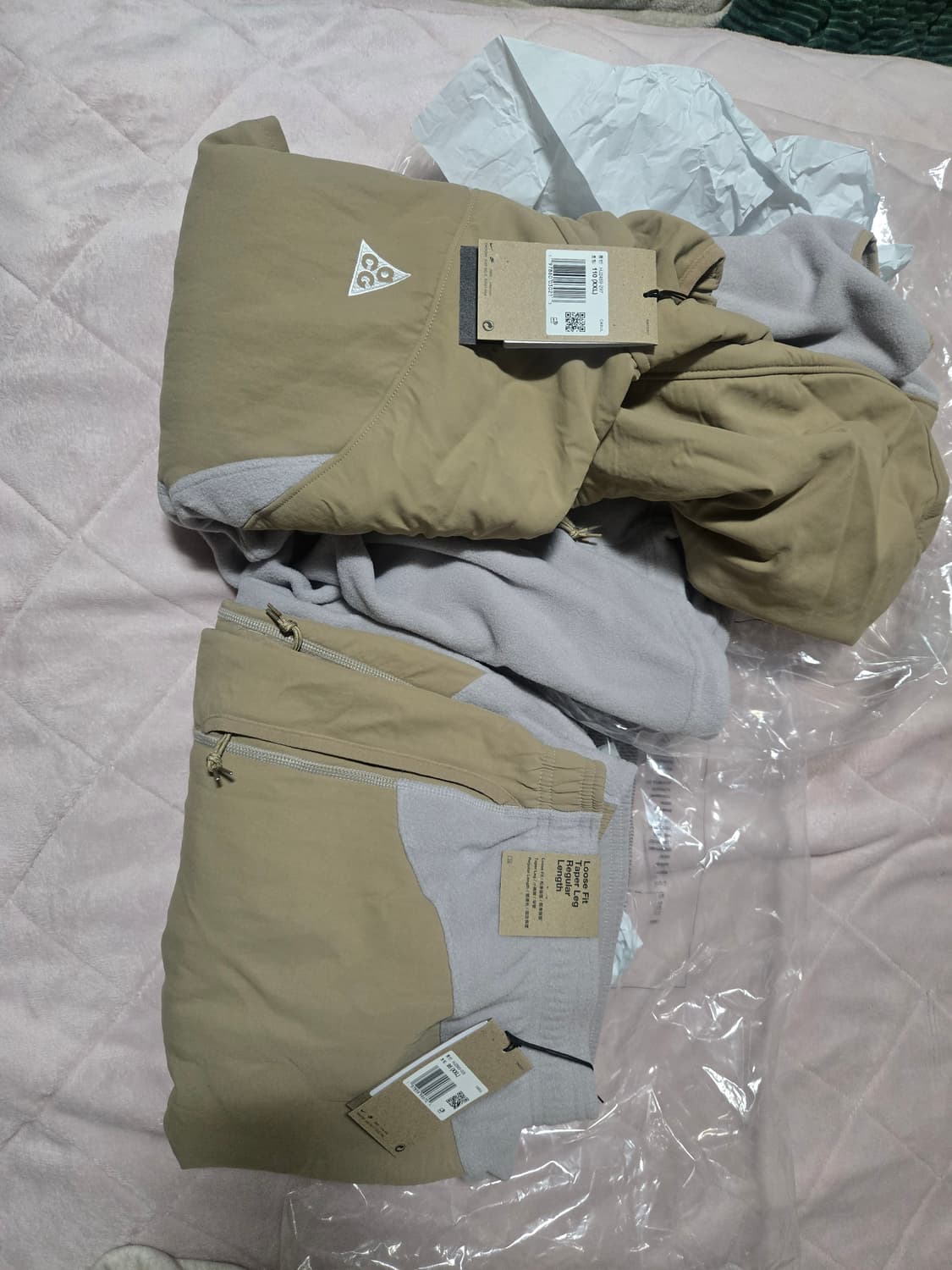 (새상품)나이키 acg 폴라텍 후드 후리스+펜츠 XXL 팝니다 상품이미지5