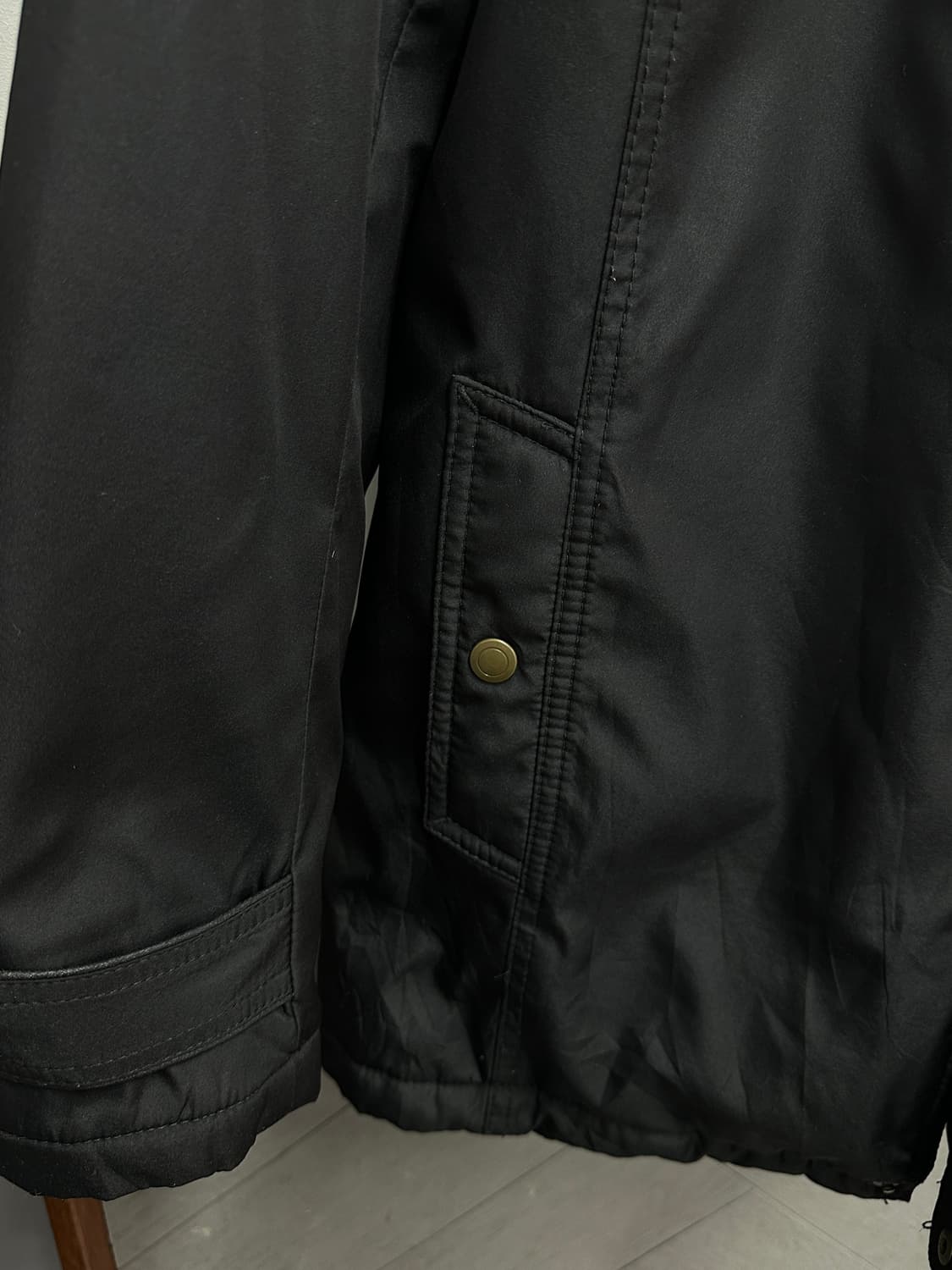 Louis Chavlon 블랙 버클 봄버 자켓 아우터 시크 펑크 퍼  상품이미지5