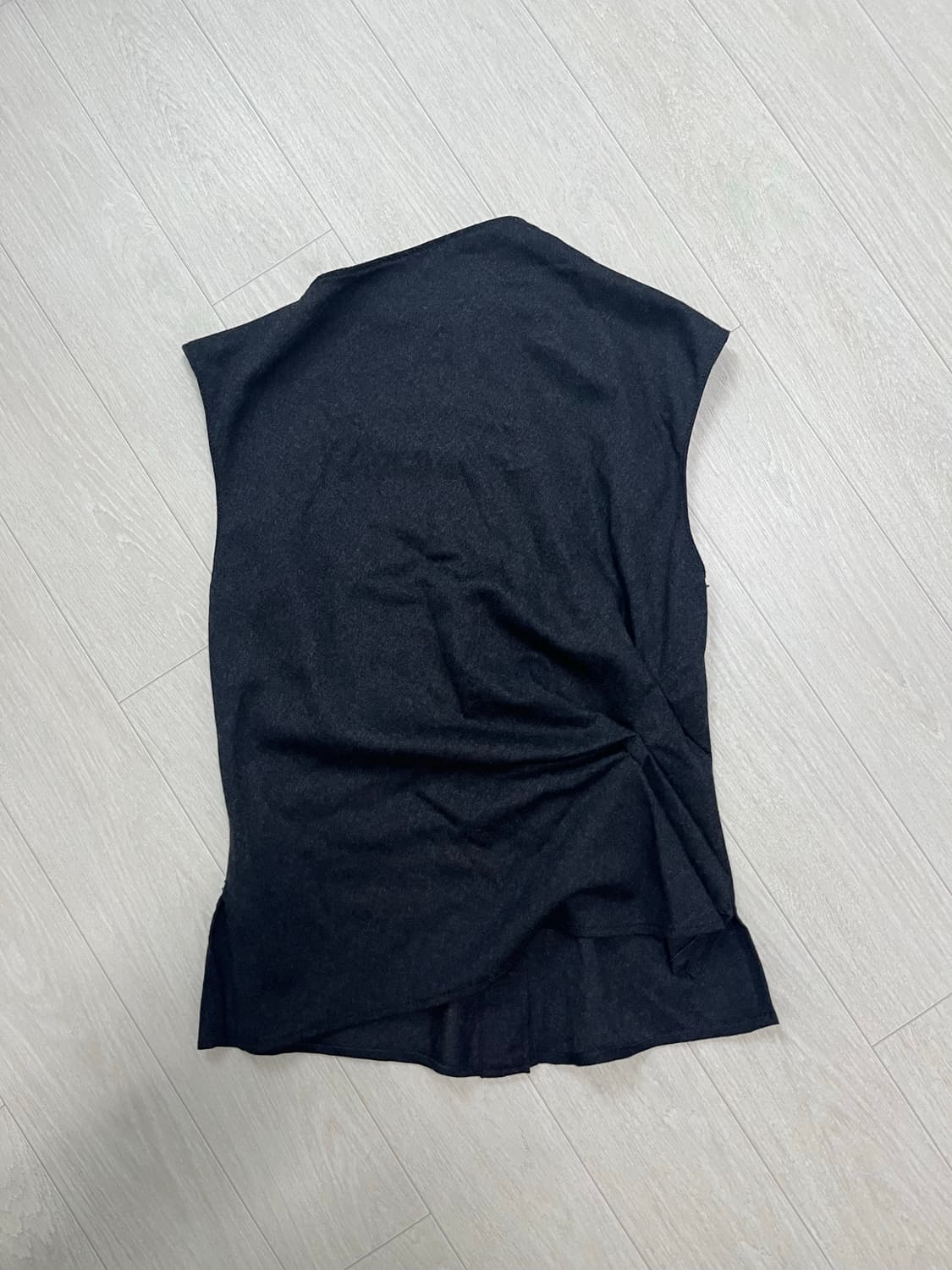 자라 울 드레이프 베스트 차콜s 상품이미지4