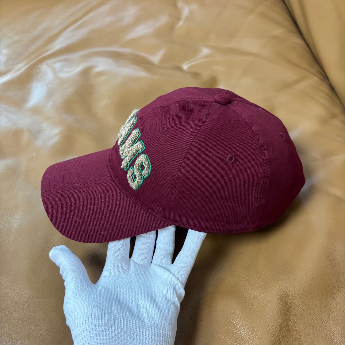 Beams 빔스 빔즈 6패널 볼캡 모자 워시드 버건디 상품이미지4