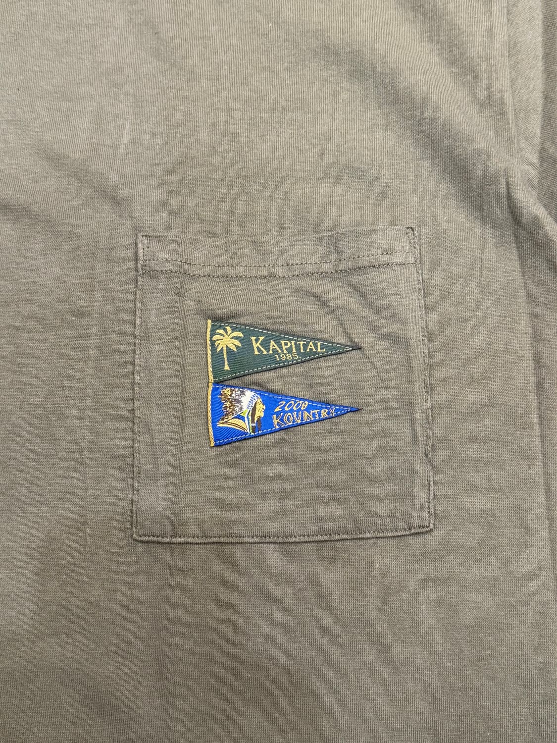 [L] 캐피탈 20 저지 패넌트 티셔츠 3 플래그 카키 상품이미지3