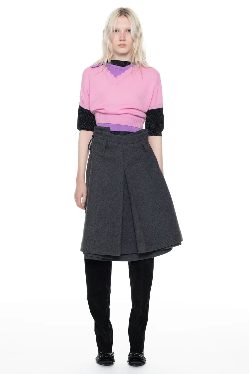 [S]어거스트 바론 All-in 25fw TRIPLE 레이어트 니트/핑크 상품이미지4