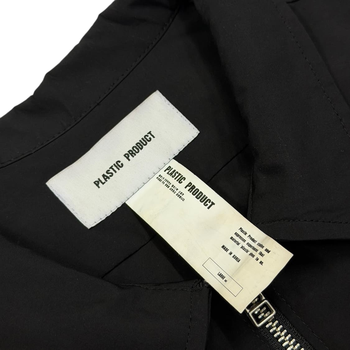 플라스틱 프로덕트 블랙 포켓 집 블루종 셔츠 자켓 L 상품이미지3