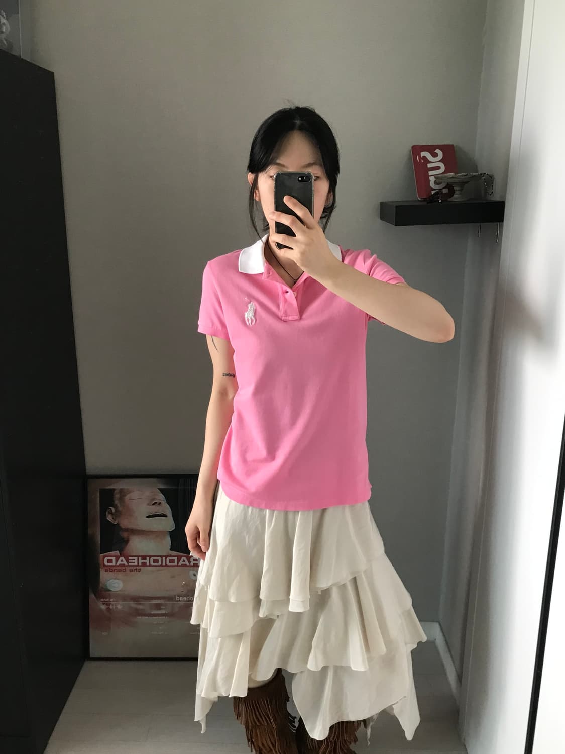 폴로 랄프로렌 여성라인 빅포니로고 핑크 카라티 상품이미지1