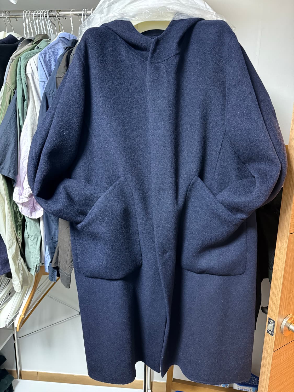 도큐먼트 핸드메이드 네이비 후드코트XL 상품이미지4