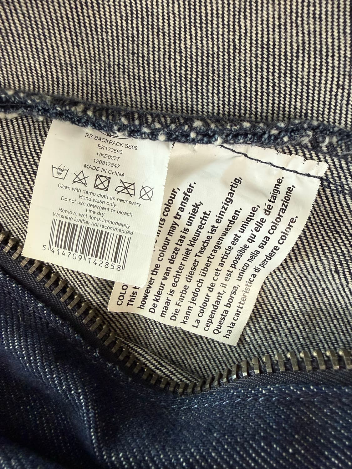 라프 시몬스 이스트팩 09ss 데님 백팩 상품이미지5