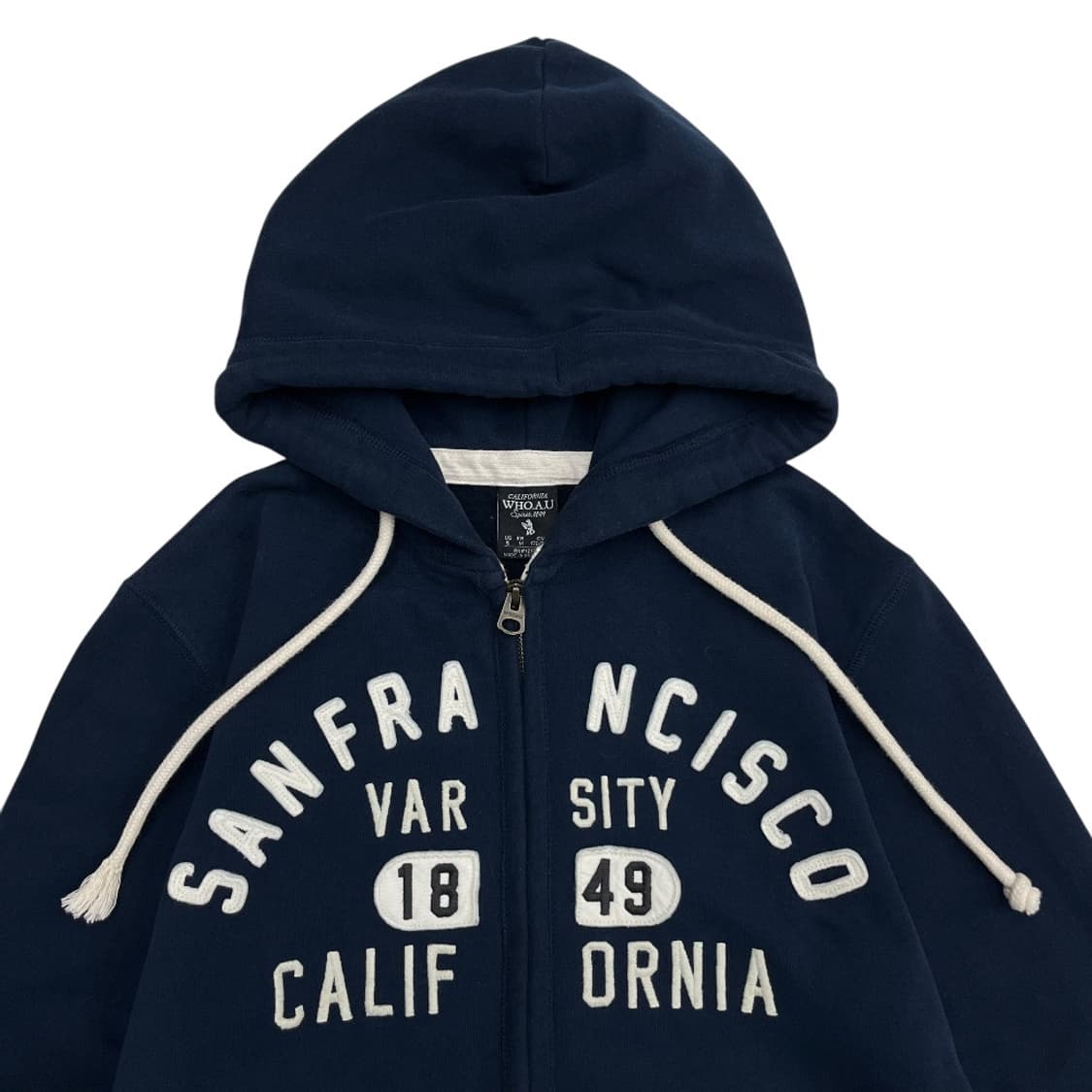 후아유 센터로고 네이비 후드집업 M 상품이미지4