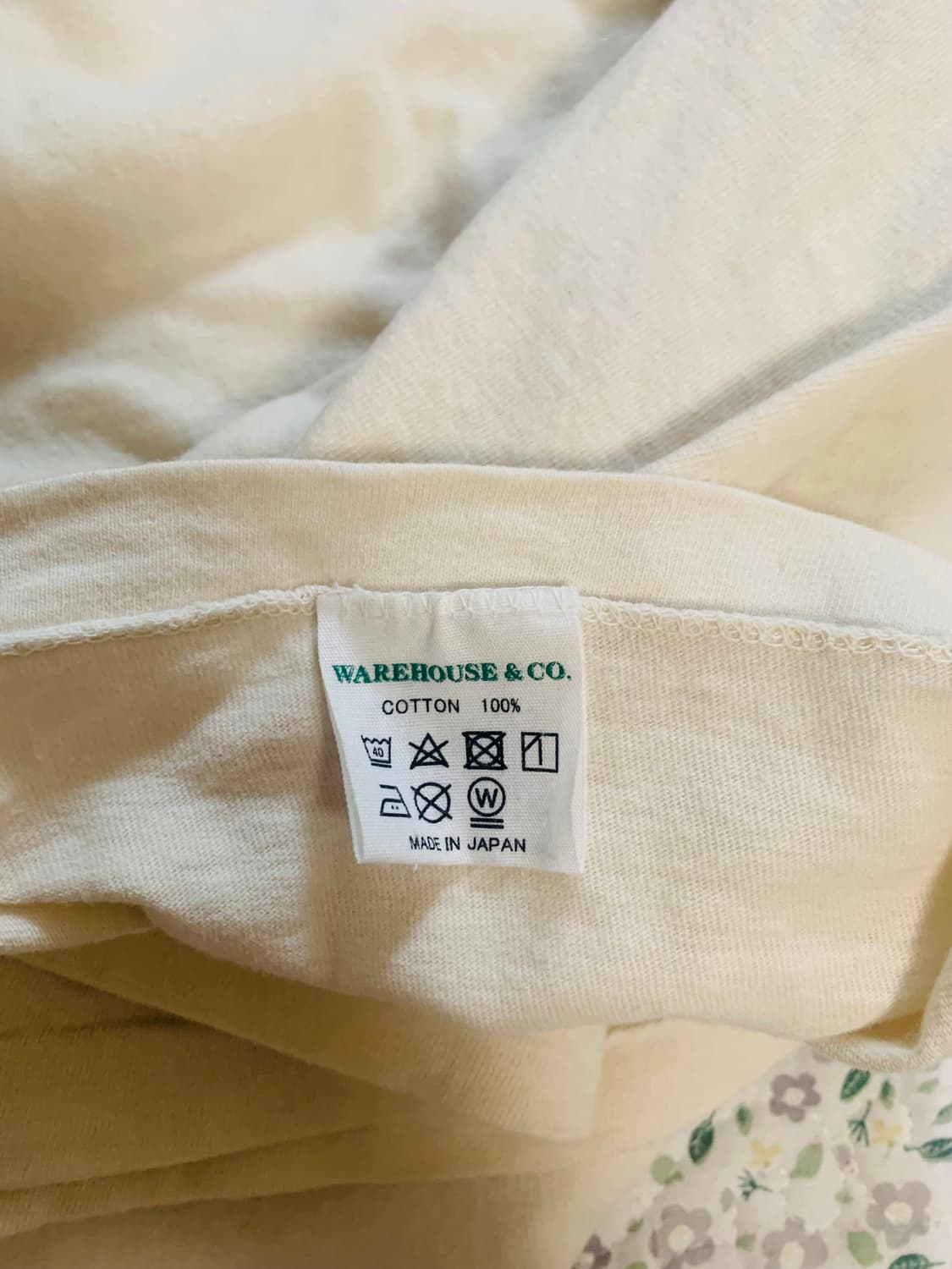 [XL] 웨어하우스 LOT 4064 TURTLES 반팔 티셔츠 크림 상품이미지6