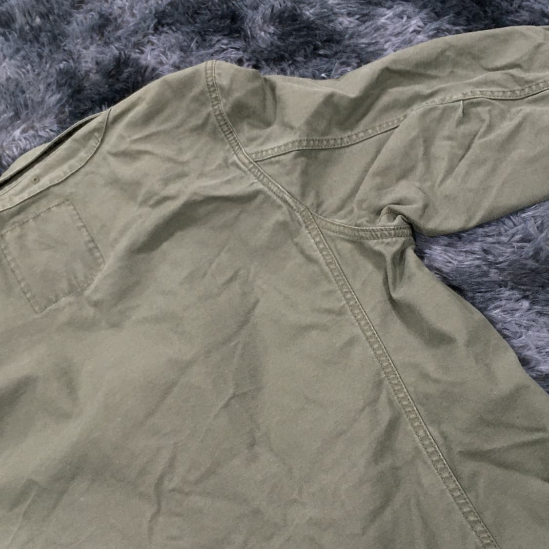 투티/0342 BLACK NUMBER 카키 면 자켓 디테일 유니크 셔츠 상품이미지7