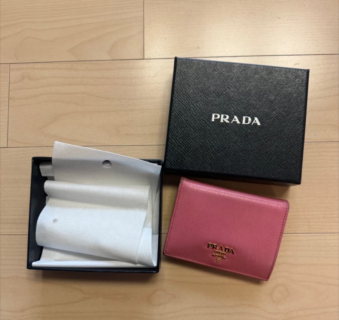 프라다 비텔로 무브 반지갑 핑크 (정품) 상품이미지1