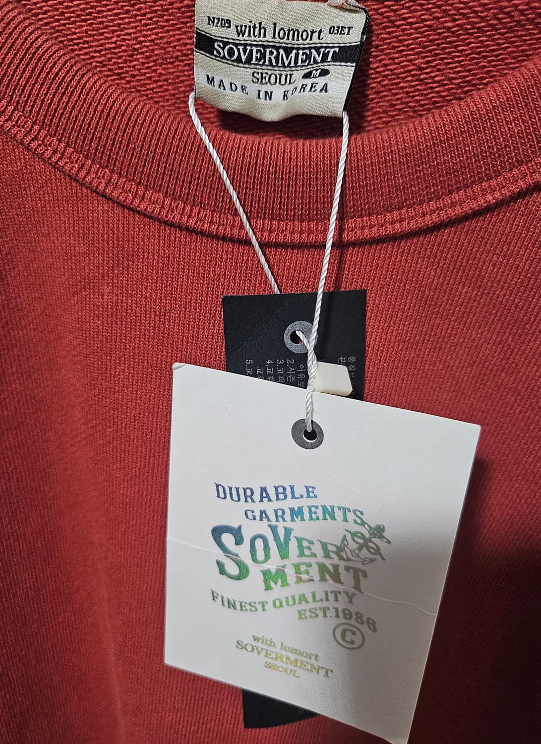 SOVERMENT 맨투맨 M 새상품 상품이미지2