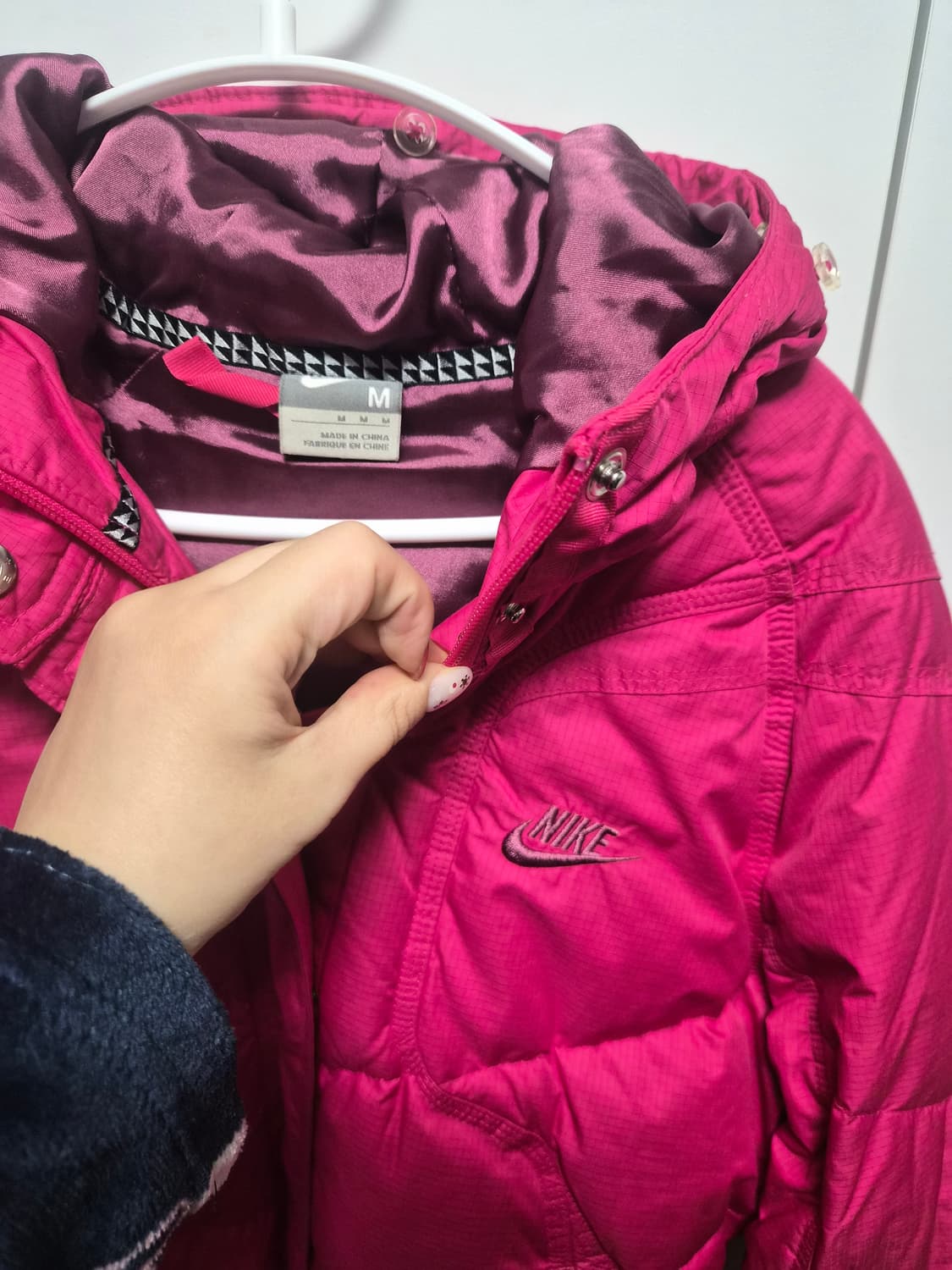 나이키 핑크 덕다운패딩 M 사이즈 상품이미지3