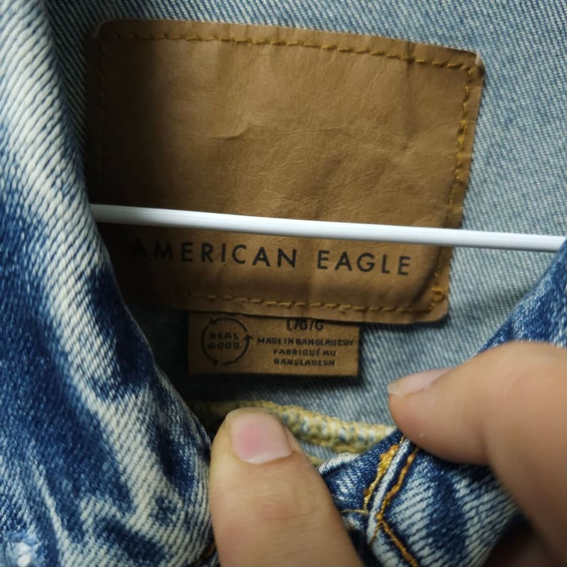 아메리칸 이글 데미지 워싱 청자켓 L아메리칸 이글 데미지 워싱 청자켓 L 상품이미지5