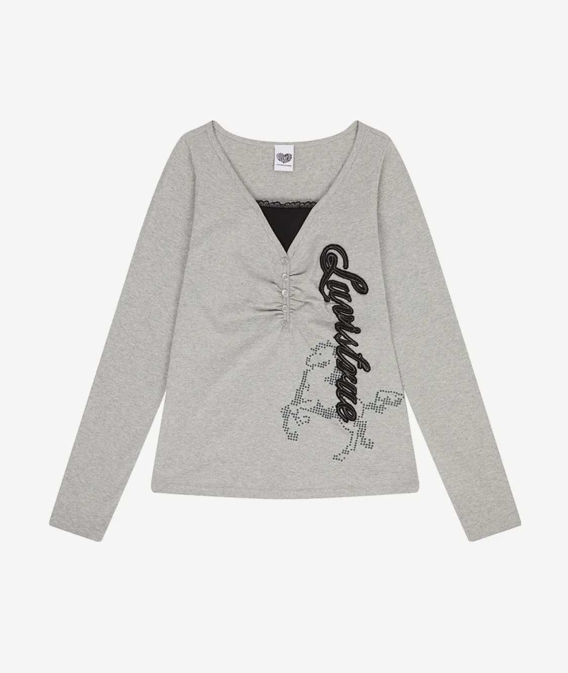 러브이즈트루 EL HORSE SLIM-FIT TEE(GRAY) 상품이미지1