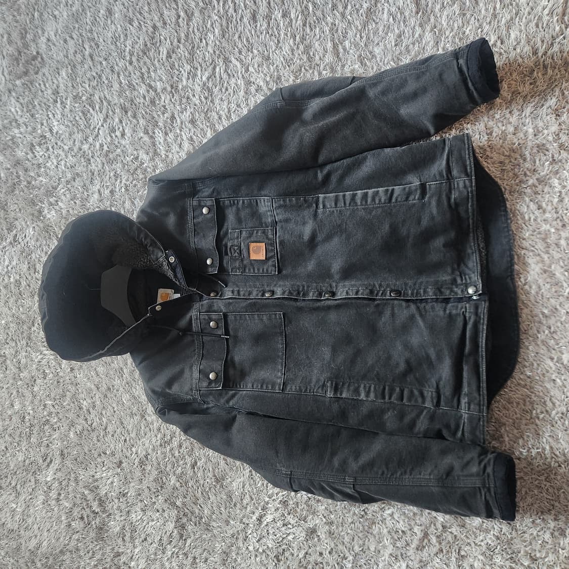 [J284]칼하트 블랙 후드 워크 자켓 상품이미지1