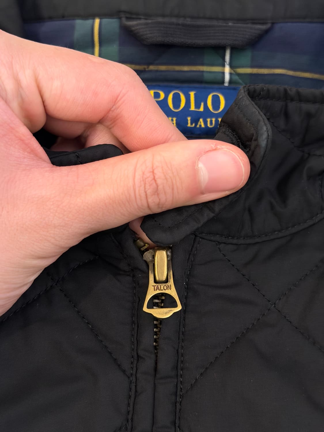 폴로 랄프로렌 퀼팅 블루종 자켓 블랙 상품이미지3