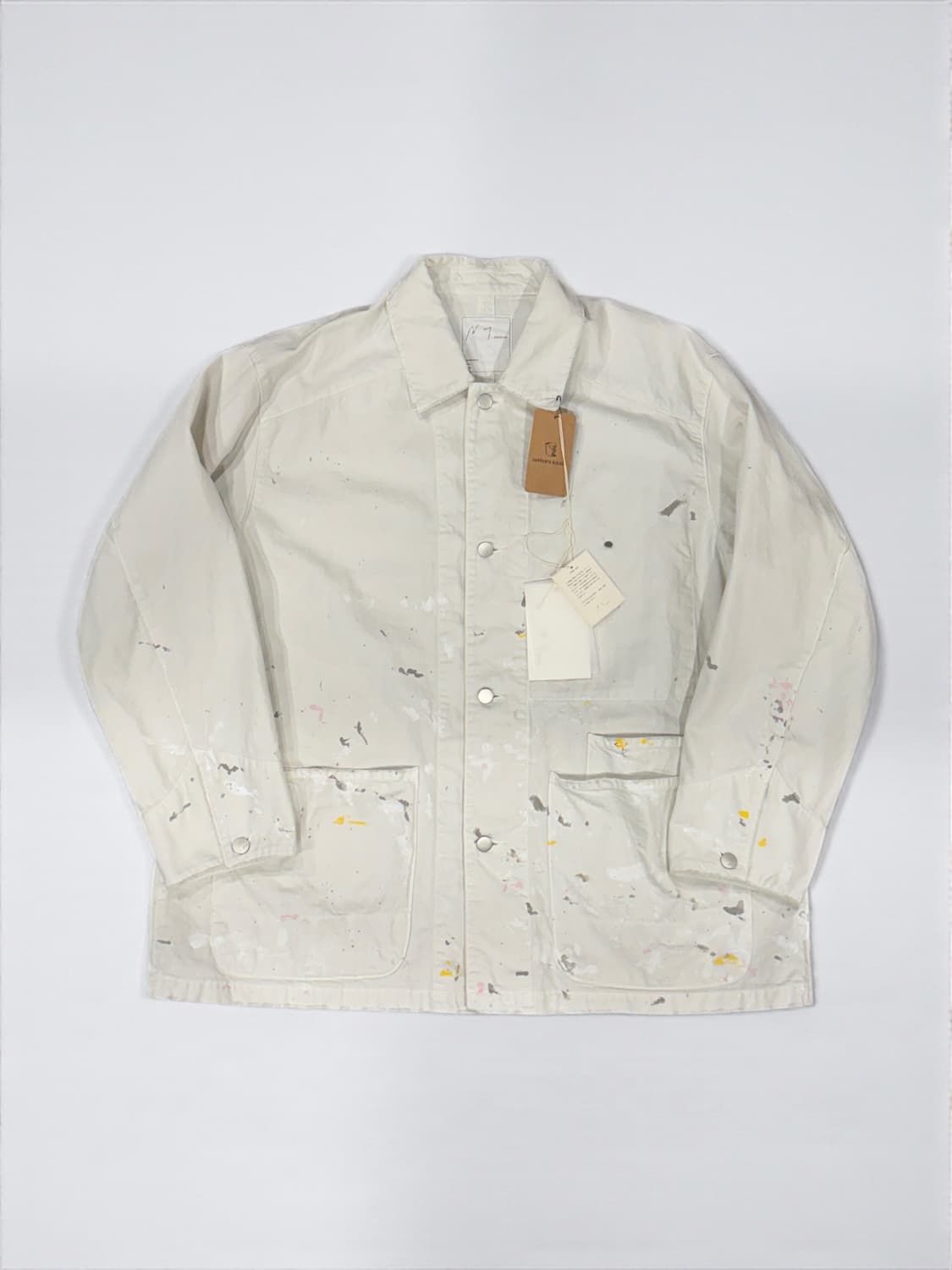 안셀름 페인티드 데님 커버올 화이트 상품이미지1