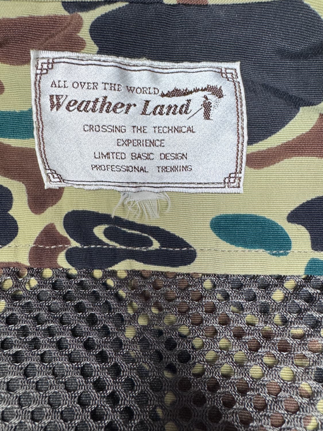 빈티지 90s 카모플라쥬 멀티포켓 피싱 베스트 조끼 OS 상품이미지7