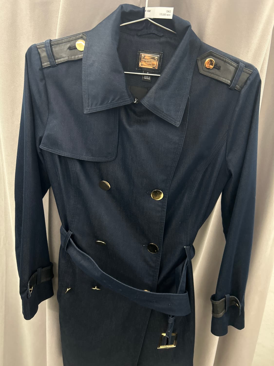 돌체앤가바나 데님코티드 트렌치코트 상품이미지2