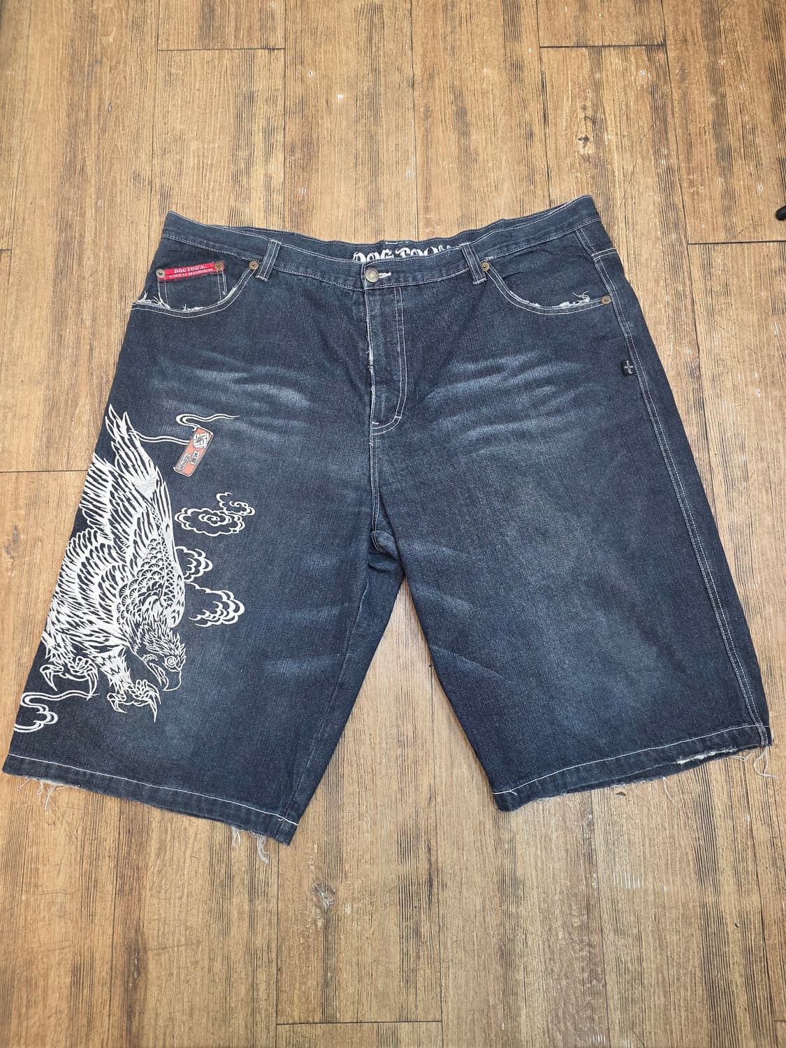 DOGTOWN 독타운 데님 반바지 독수리 자수 상품이미지1