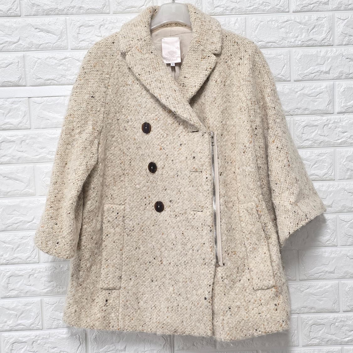 택포// M 한섬 오즈세컨 트위드 코트 상품이미지1