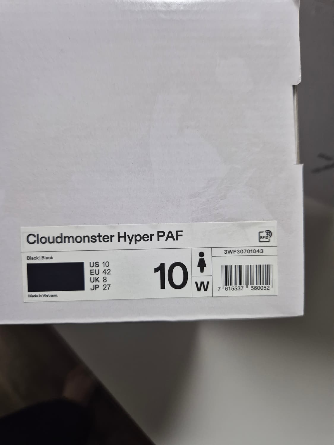 온러닝 파프 클라우드 몬스터 하이퍼 W270 판매합니다. 상품이미지5