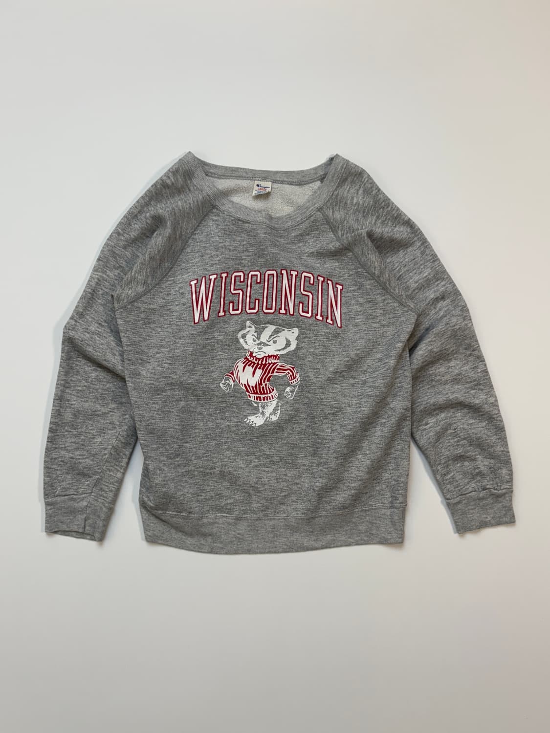 [L] 80s 챔피온 리버스위브 스웻셔츠 WISCONSIN Badger 상품이미지1