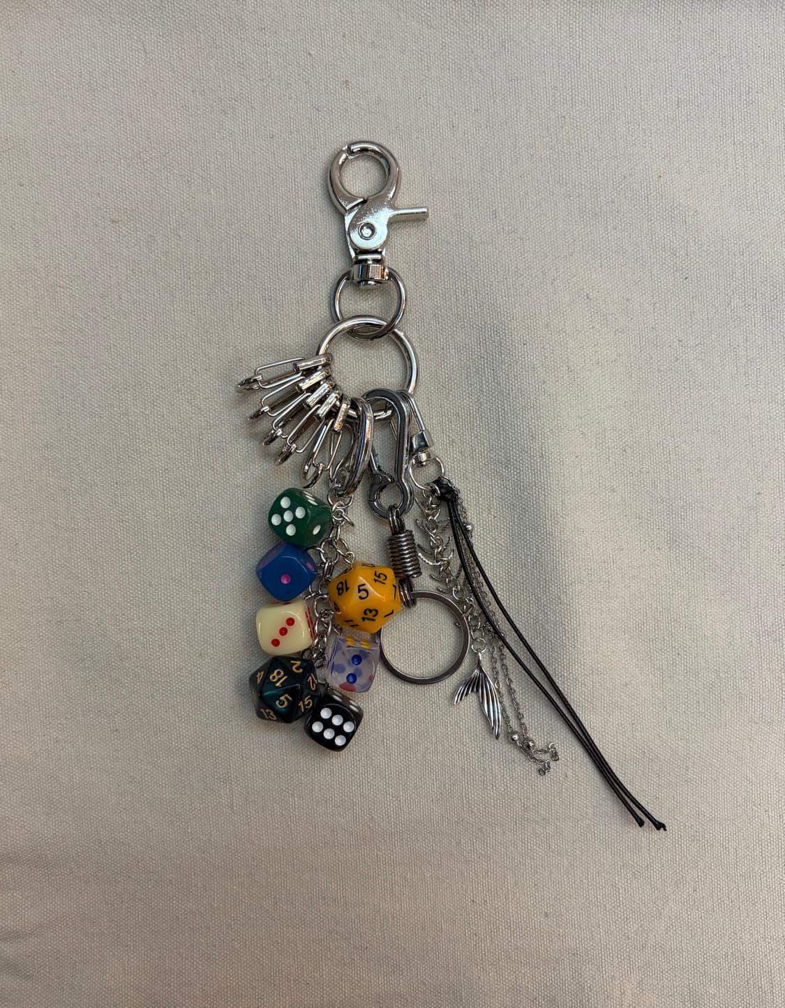 Dice Punk Chain Keyring 상품이미지1