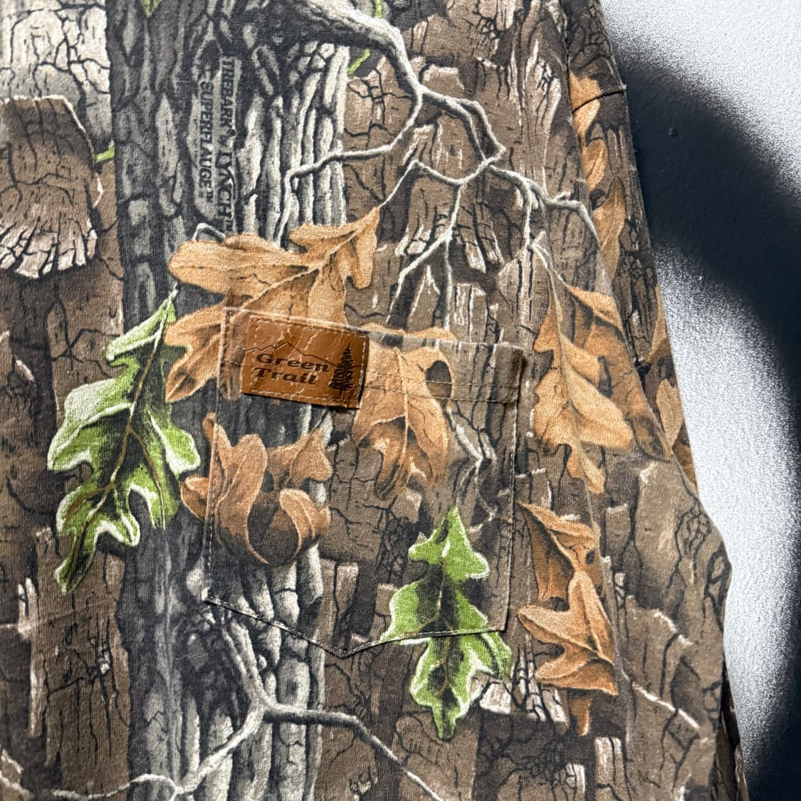 VTG 빈티지 리얼트리 가죽 패치 디테일 원포켓 롱슬리브 티셔츠 상품이미지4