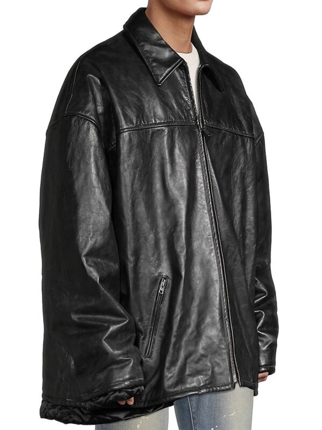 [구매글] 발렌시아가 크링클 패디드 레더자켓 상품이미지1