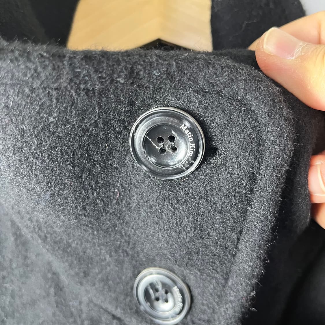 [Matin Kim] 마뗑킴 하이넥 플레어 울 코트 상품이미지4