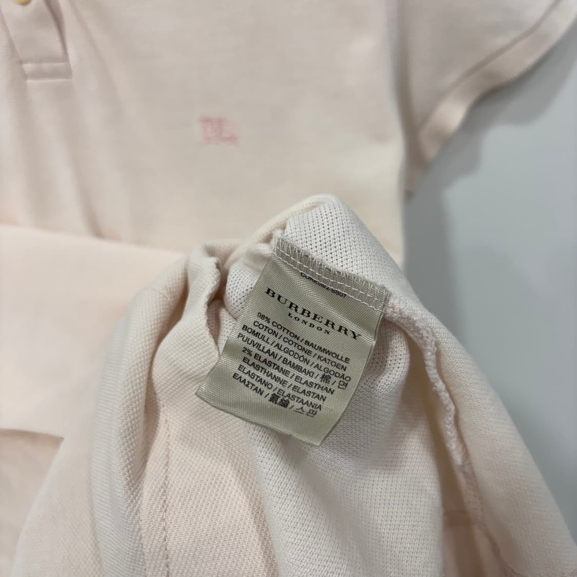 Burberry 노바 체크 반팔 피케 티셔츠 연핑크 상품이미지6