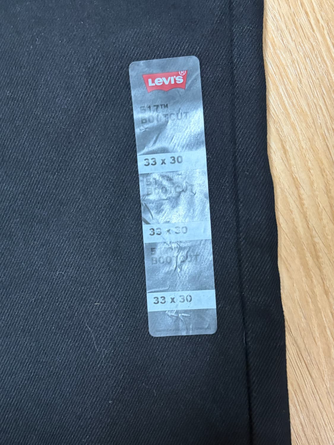 리바이스 517 부츠컷 블랙 W33 L30 새상품 판매합니다. 상품이미지5