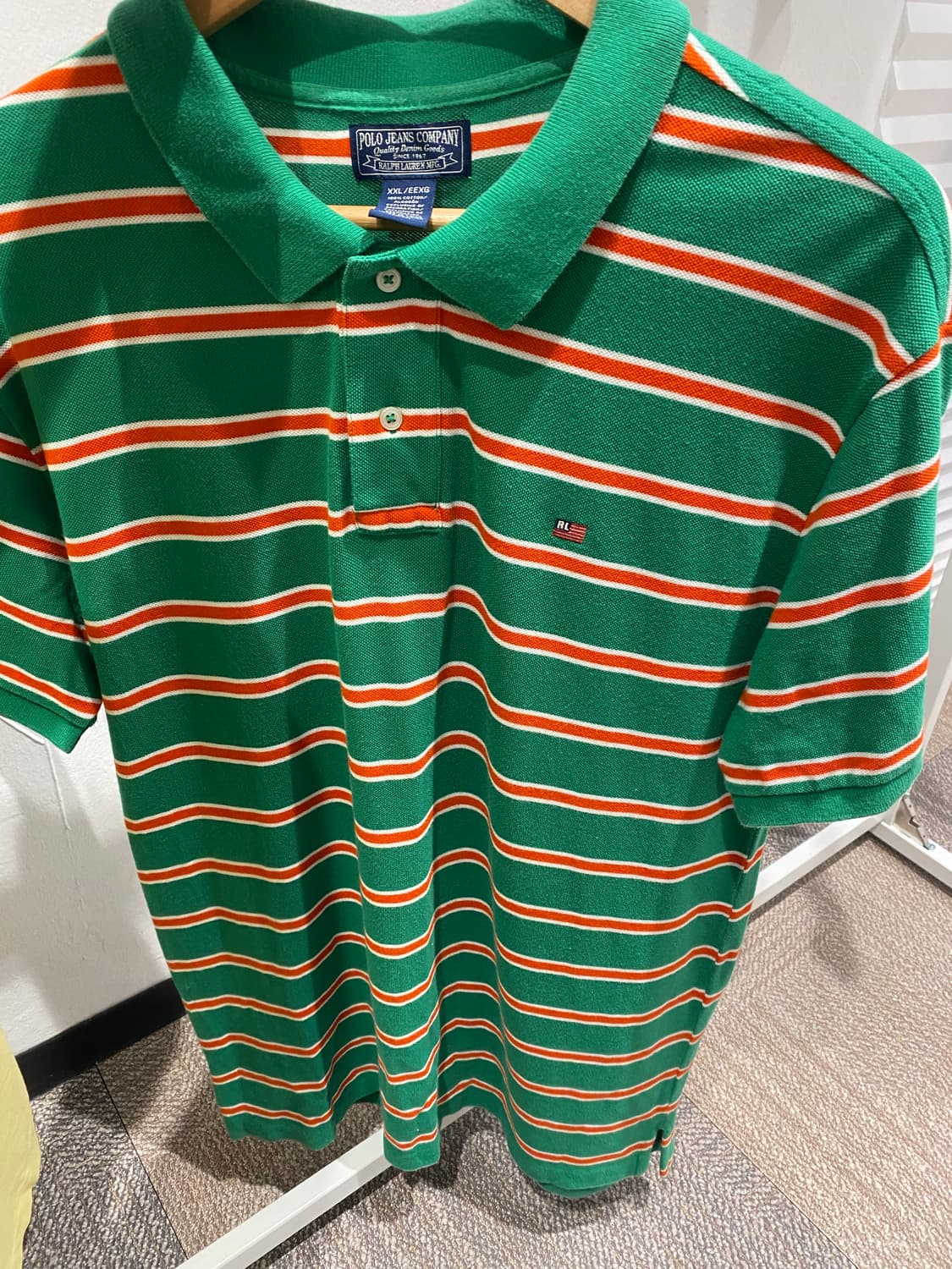 폴로 진스 90’s 럭비 성조기 오렌지,그린 xxl 상품이미지6
