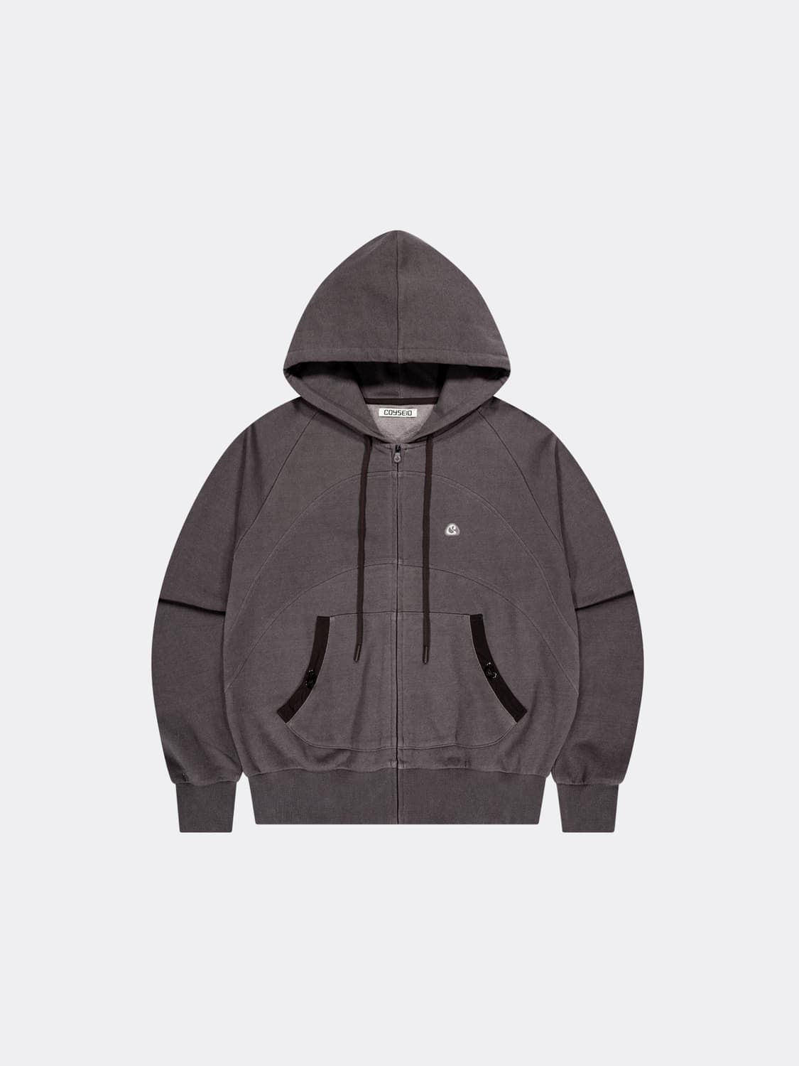 코이세이오 스트링 포켓 후드집업 와인 상품이미지1