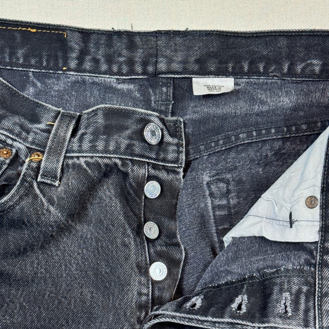 30inch) 리바이스 501 버튼플라이 데님 청바지 블랙진 상품이미지8