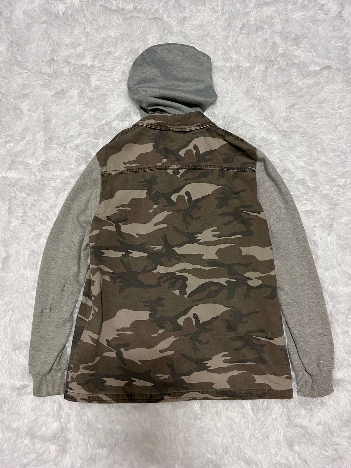 y2k camo sweat hood zip-up 상품이미지5
