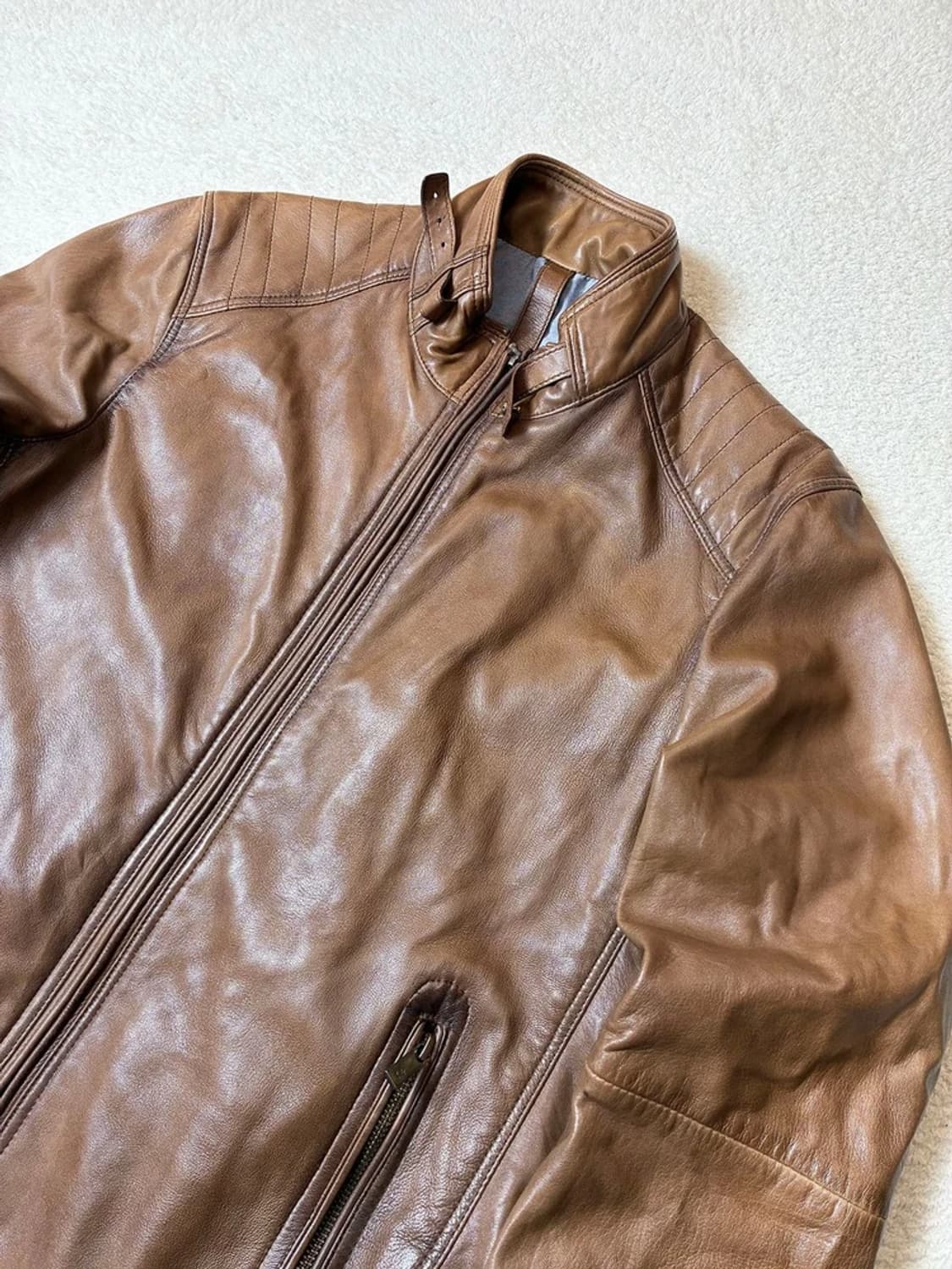 마시모두띠 Massimo Dutti 싱글 라이더 양가죽 자켓 PN6685 상품이미지2