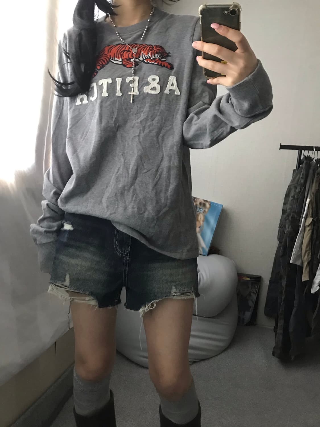 아베크롬비 그레이 롱슬리브 상품이미지3