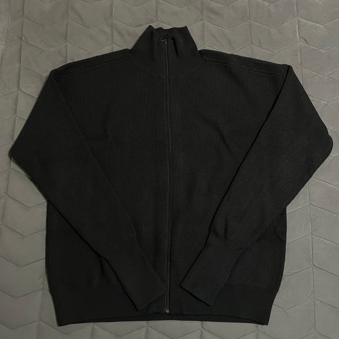 유니클로U 메리노블렌드립풀짚스웨터 니트집업 XL 상품이미지2