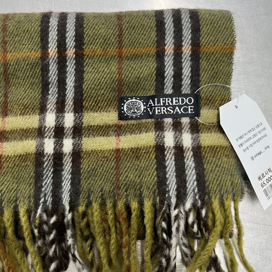 알프레도 베르사체 체크 머플러 상품이미지2