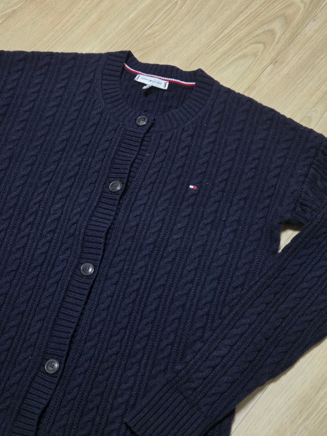 타미힐피거 네이비 케이블 니트 가디건 상품이미지1
