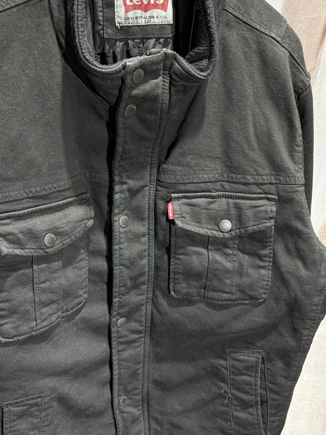 M 리바이스 투포켓 워시드 블랙 야상 자켓 상품이미지4