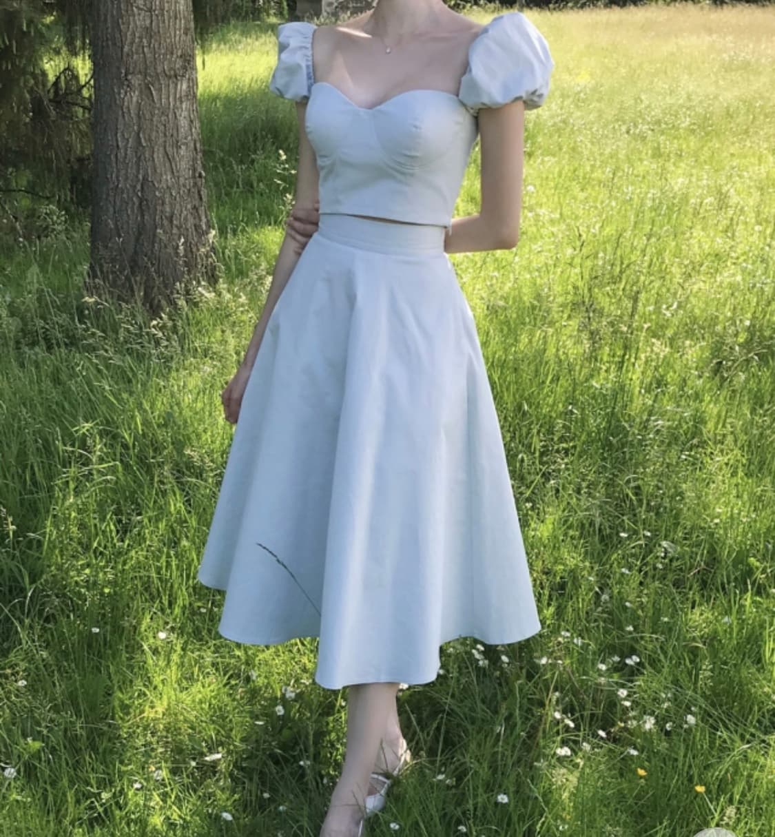 라벨르블랑 소피 아일렛 블라우스+스커트 세트 상품이미지2