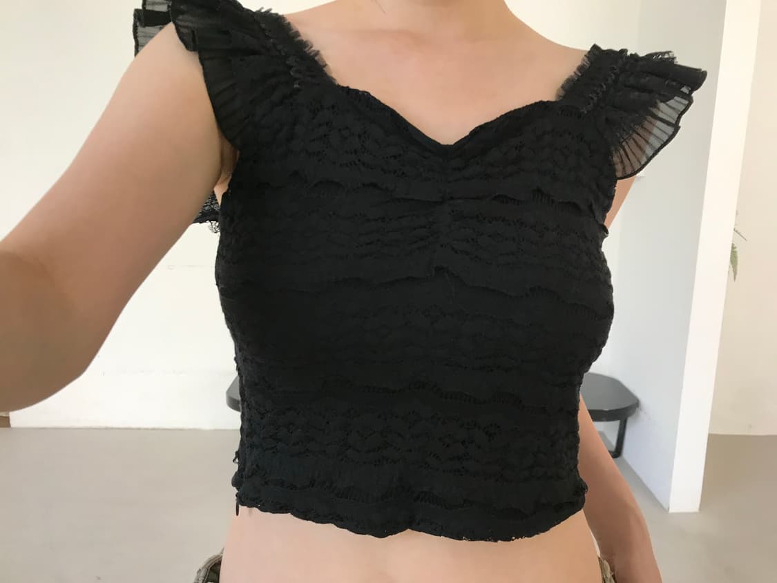 vintage black frill sleeveless 상품이미지7