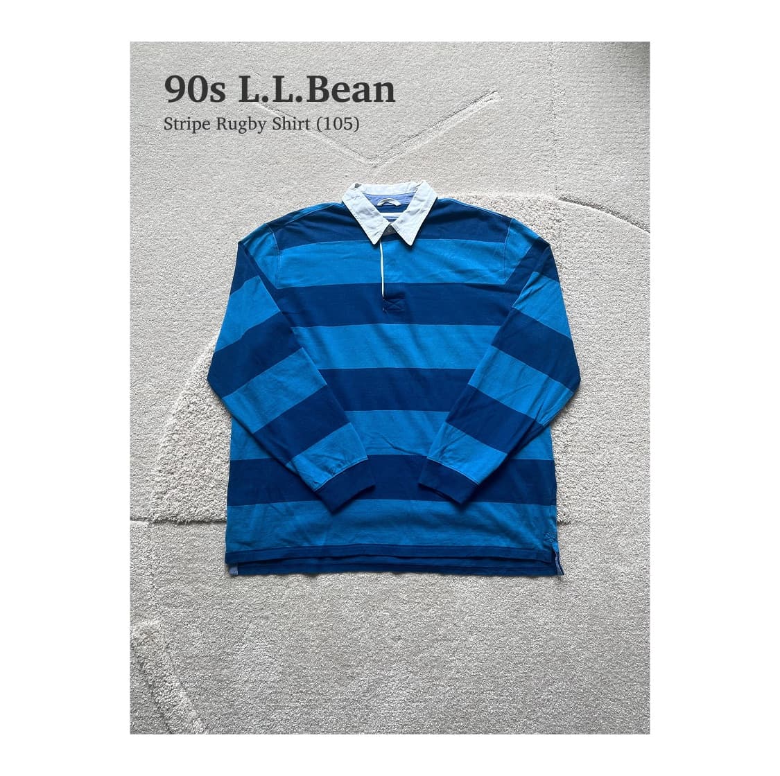 90s 엘엘빈 스트라이프 럭비 셔츠 (105) 상품이미지1