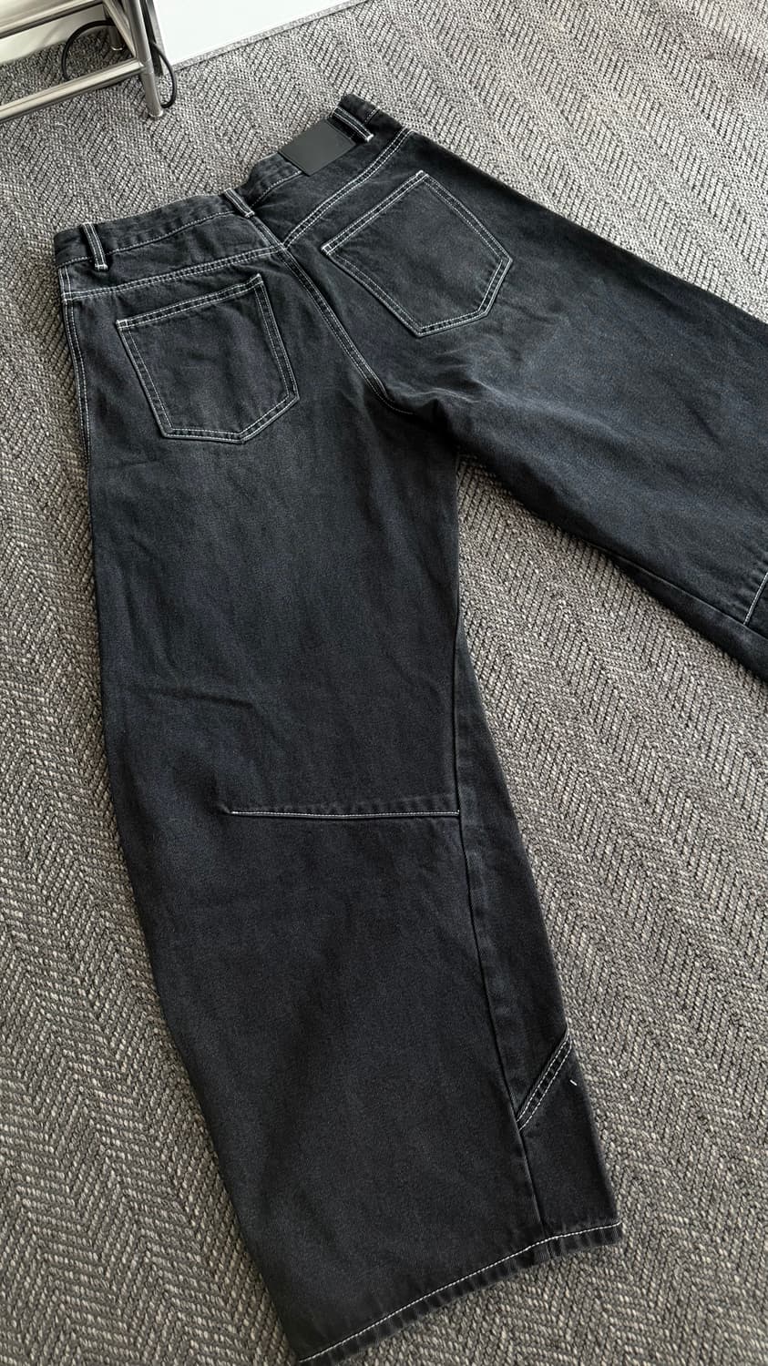 플리마켓🔥 주앙옴므 트위스트 데님팬츠 블랙 M 상품이미지2