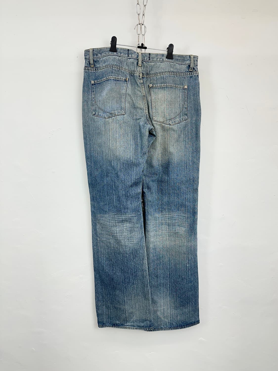 JPN Vintage Light Wash Fade Lines Denim 상품이미지8
